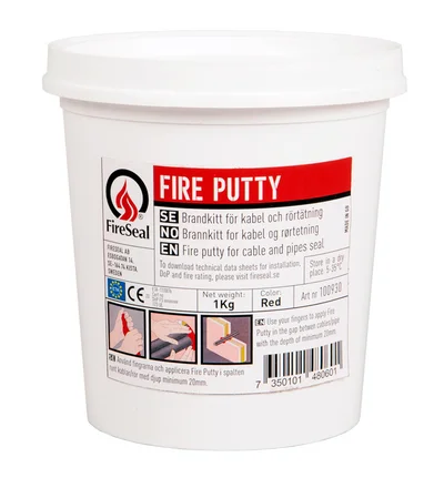 BRANNKITT FIRE PUTTY FS RØD 1KG v:6435278 BRANNKITT FIRE PUTTY FS RØD 1KG v:6435278