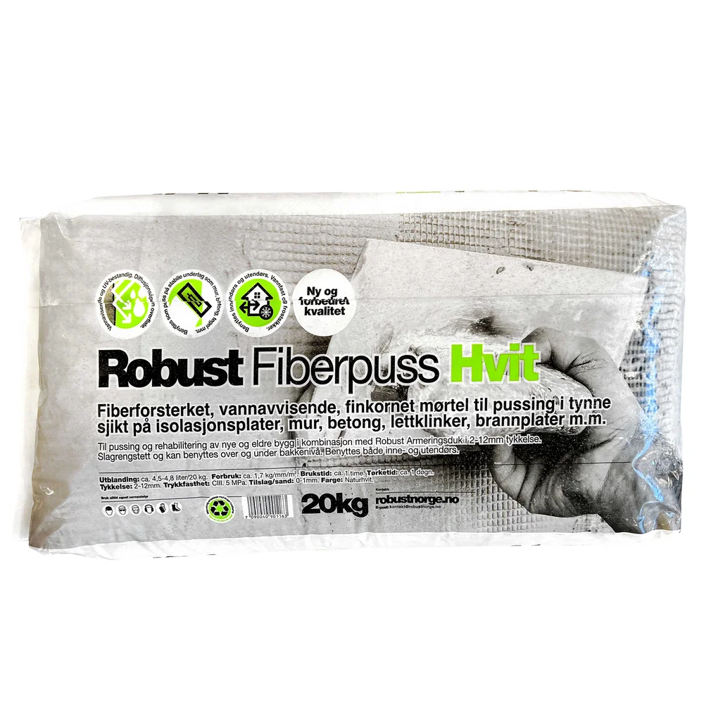 ROBUST FIBERPUSS HVIT 20KG v:8200400