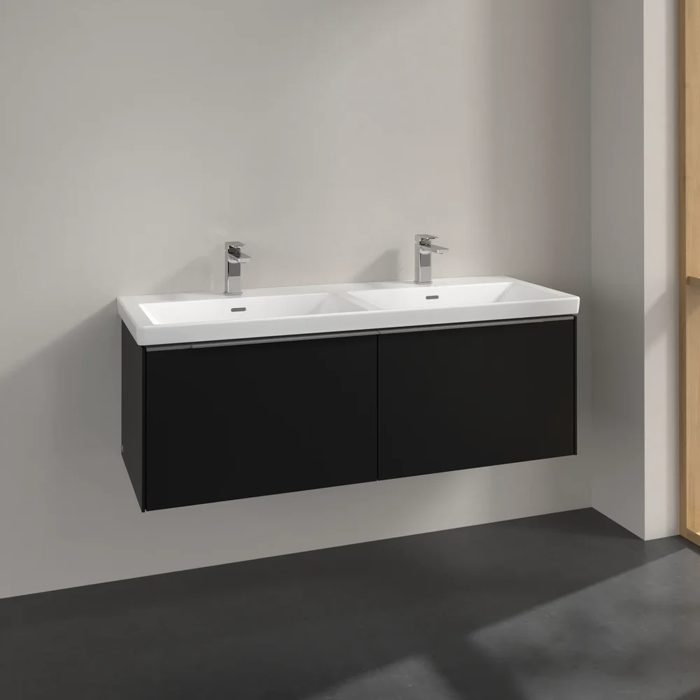 V&B SUBWAY 3.0 SERVANTSKAP 127X42 F/DOBBEL SERVANT VOLCANO BLACK HÅNDTAK I KROM v:5058740