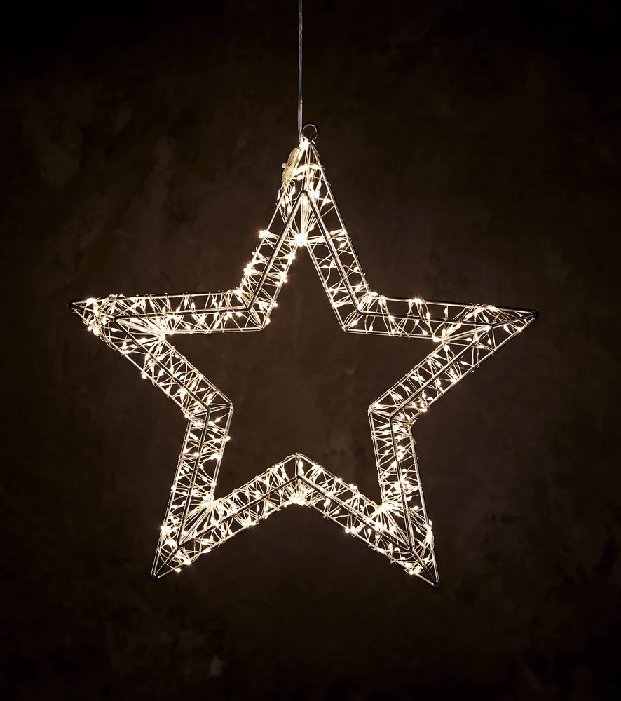 Lysstjerne metall med 480 LED 38×3,5×36,5 cm v:4362976