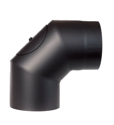 RØKRØR 3-DELT Ø150X90° M/L SORT 2MM v:7317741