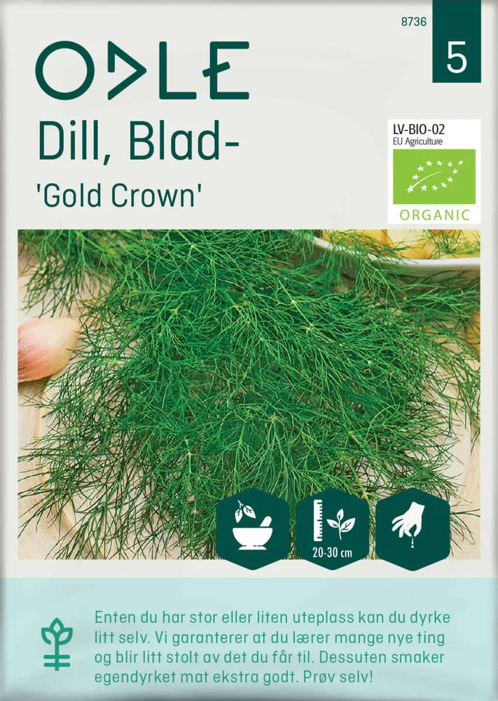 Odle 'Gold Crown' blad dill frø v:9350916