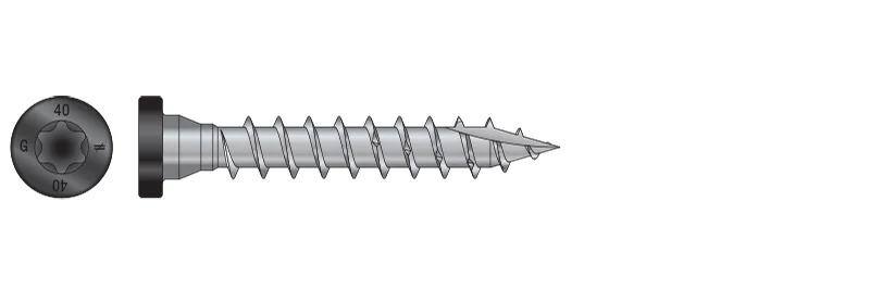 Beslagskrue 8,0×40 mm sort pose 8 stk v:7648481