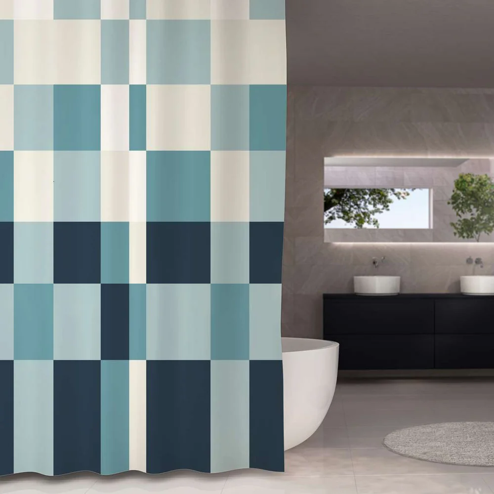 DEBEL DUSJFORHENG BRICKS 180X200 BLÅ v:4838858 DEBEL DUSJFORHENG BRICKS 180X200 BLÅ v:4838858