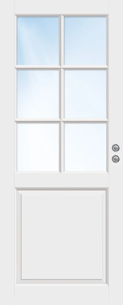 Skyvedør 90x210 Jonas halvglass hvit v:6600162