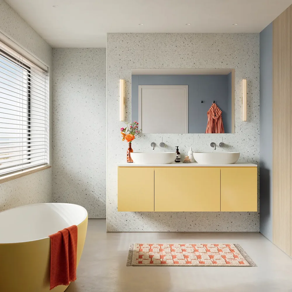 BERRYALLOC BIANCO TERRAZZO SLETT BADEROMSPANEL v:1611396 BERRYALLOC BIANCO TERRAZZO SLETT BADEROMSPANEL v:1611396